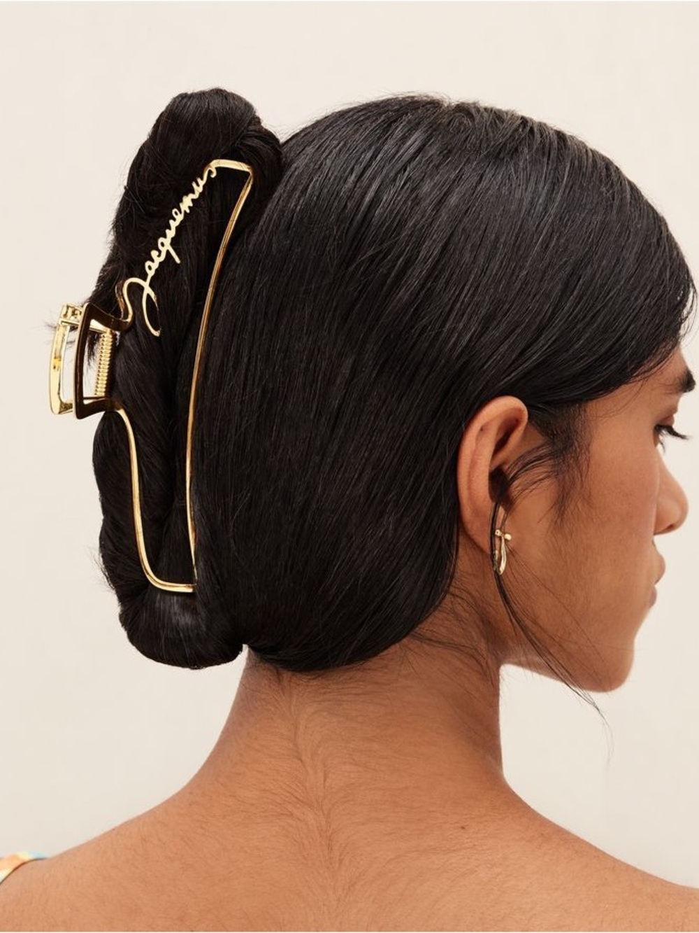 Jacquemus Gold Extravagant Metal Hair Clip
